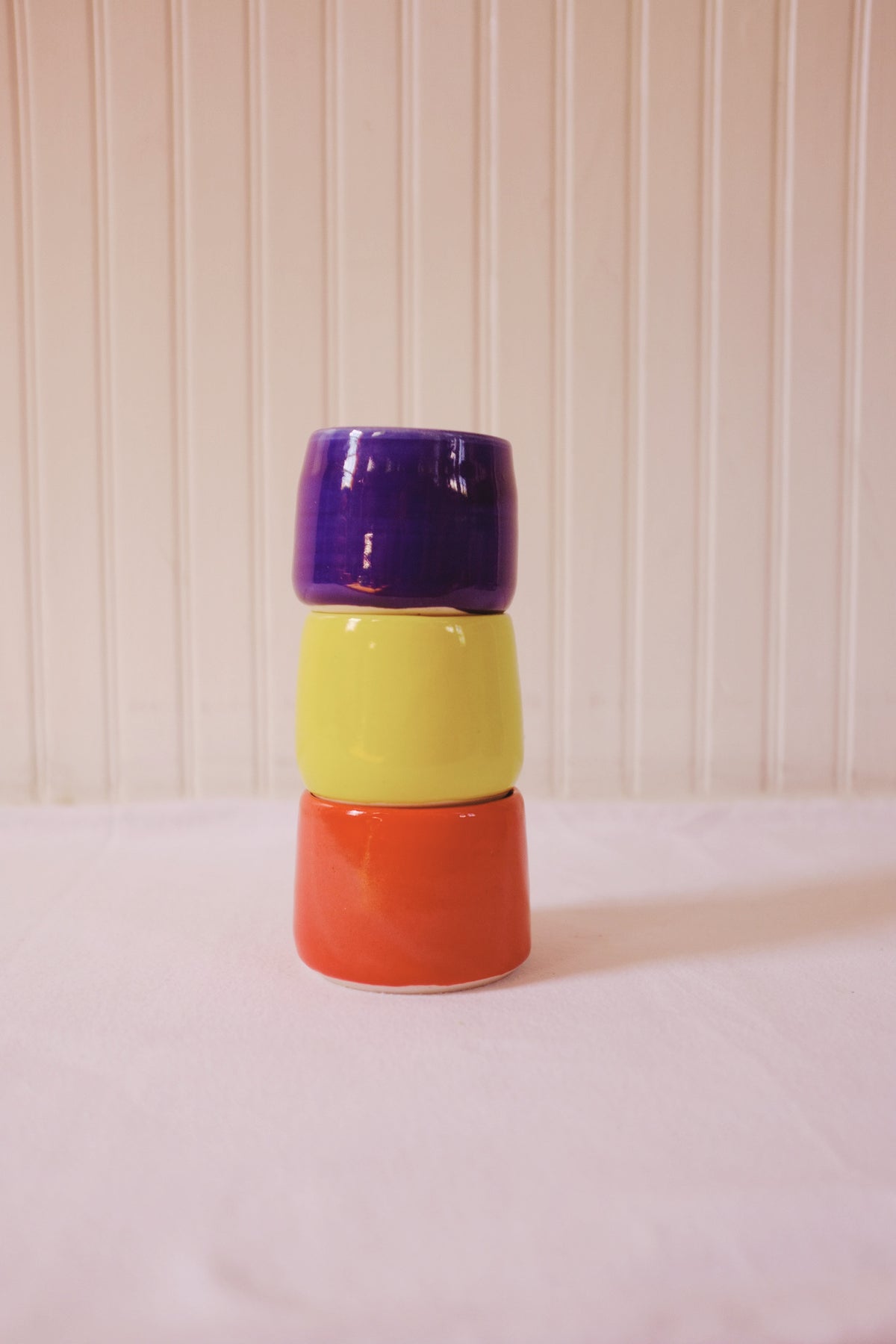 Three Colorful Cups