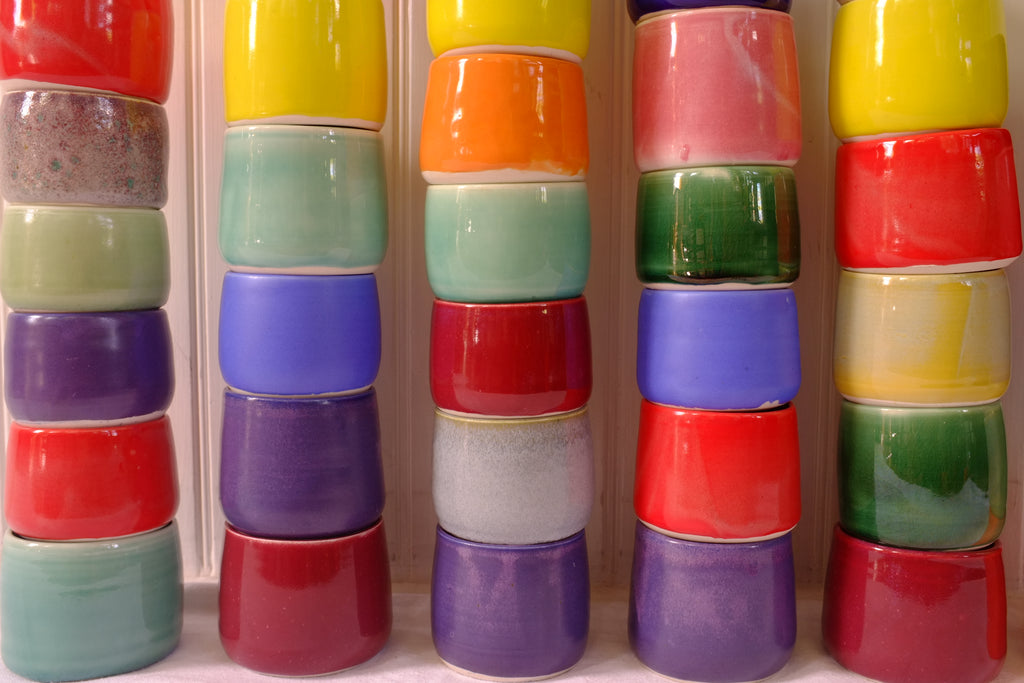 Three Colorful Cups